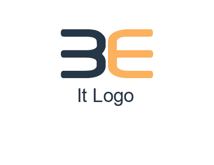 letters B and E logo