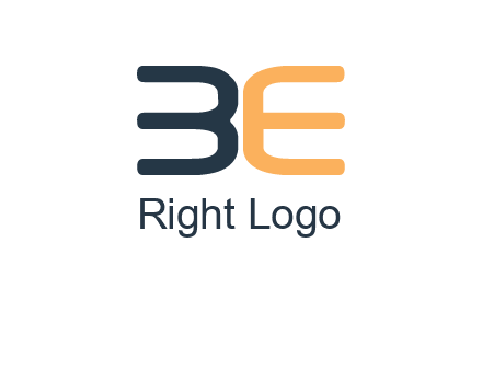 letters B and E logo