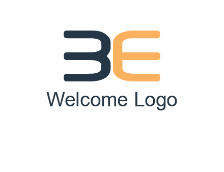 letters B and E logo