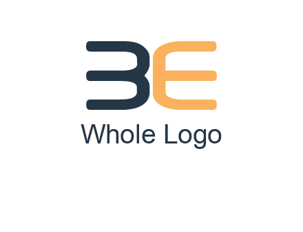letters B and E logo