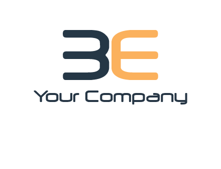 letters B and E logo