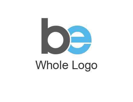lowercase B and E logo