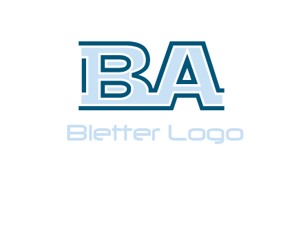 letters B and A