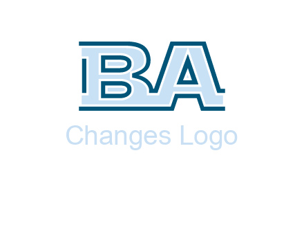 letters B and A