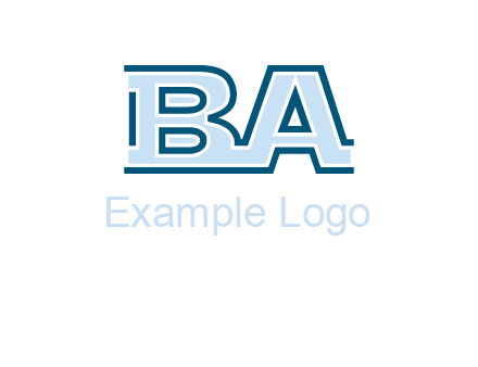 letters B and A