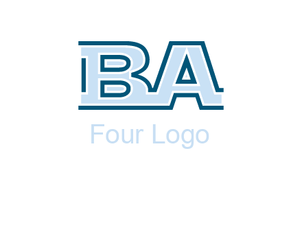 letters B and A