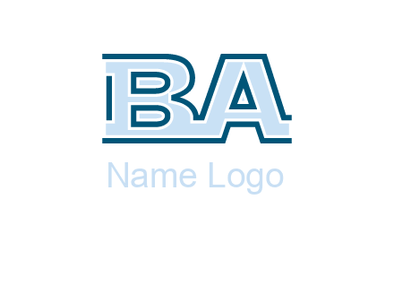 letters B and A