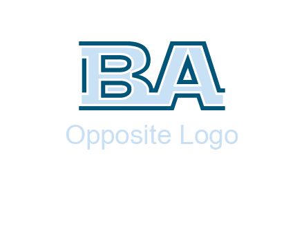 letters B and A