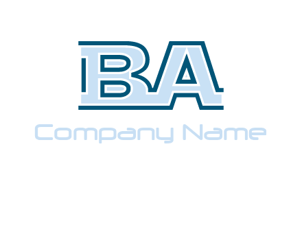 letters B and A