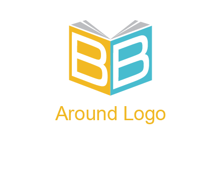 book front and back cover with letter B