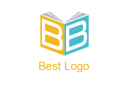 book front and back cover with letter B
