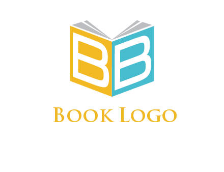 book front and back cover with letter B