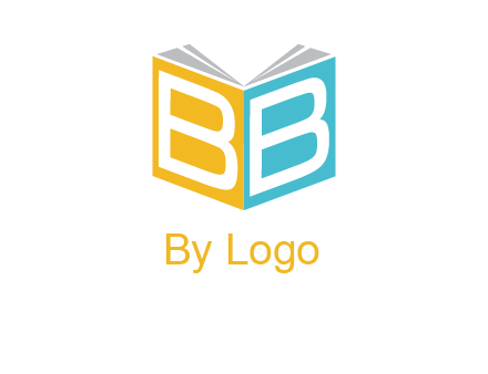 book front and back cover with letter B