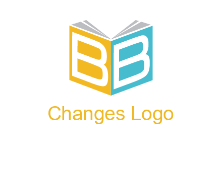 book front and back cover with letter B