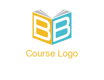 book front and back cover with letter B