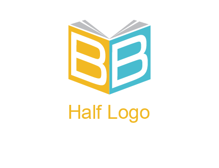 book front and back cover with letter B