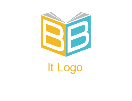 book front and back cover with letter B