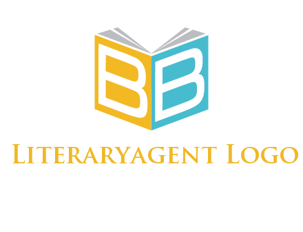 book front and back cover with letter B