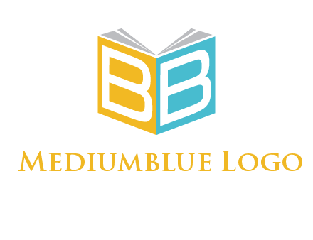 book front and back cover with letter B