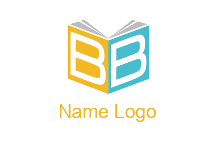 book front and back cover with letter B