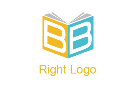 book front and back cover with letter B