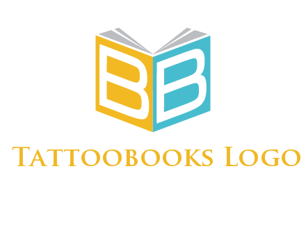book front and back cover with letter B