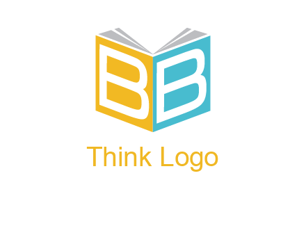 book front and back cover with letter B