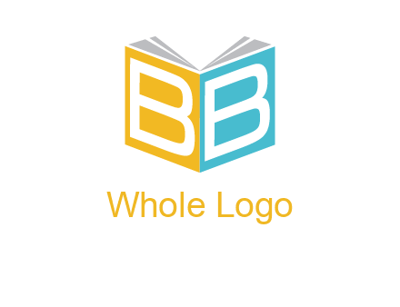 book front and back cover with letter B