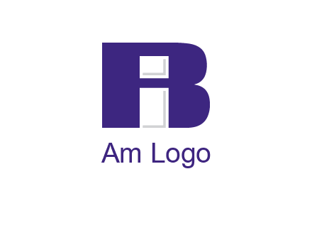 lowercase I inside uppercase B forming an uppercase A