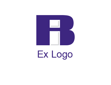 lowercase I inside uppercase B forming an uppercase A