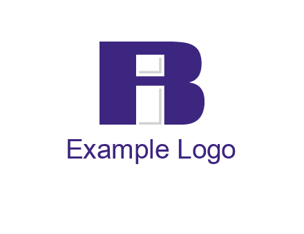 lowercase I inside uppercase B forming an uppercase A