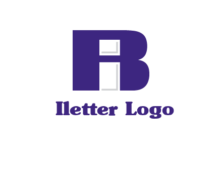 lowercase I inside uppercase B forming an uppercase A