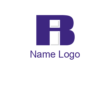 lowercase I inside uppercase B forming an uppercase A