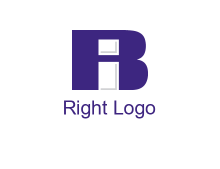 lowercase I inside uppercase B forming an uppercase A