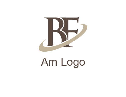 letters B and F with a planetary ring