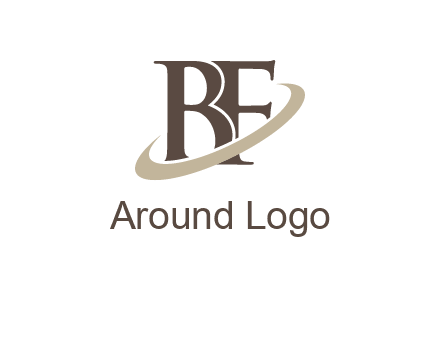 letters B and F with a planetary ring