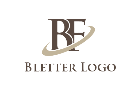 letters B and F with a planetary ring