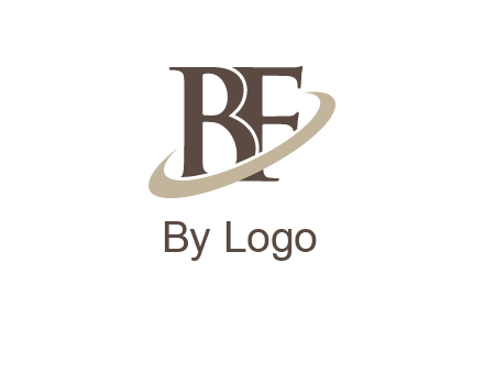 letters B and F with a planetary ring