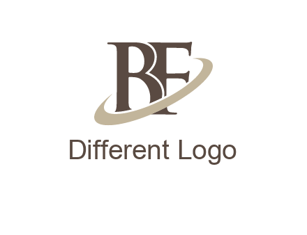 letters B and F with a planetary ring