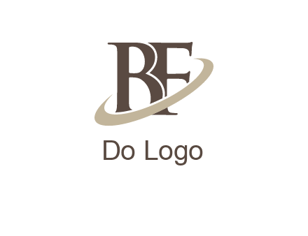 letters B and F with a planetary ring