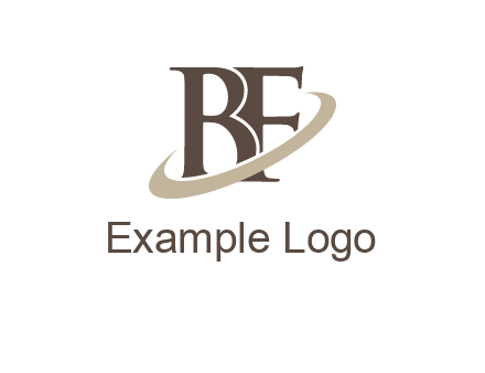 letters B and F with a planetary ring