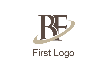 letters B and F with a planetary ring