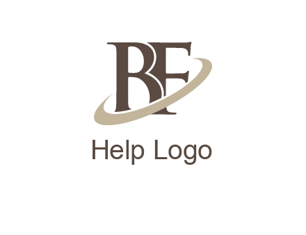 letters B and F with a planetary ring