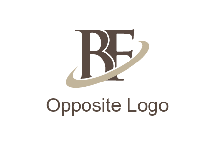 letters B and F with a planetary ring