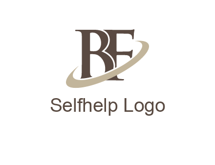 letters B and F with a planetary ring