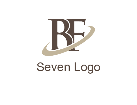 letters B and F with a planetary ring