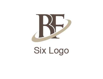 letters B and F with a planetary ring