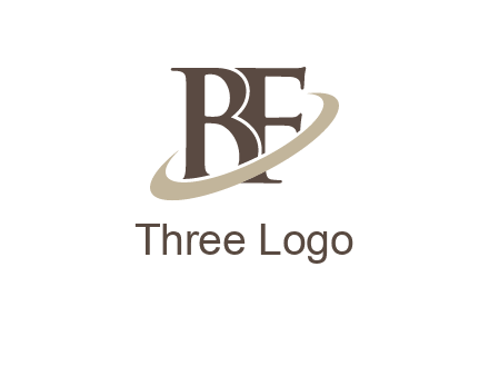 letters B and F with a planetary ring
