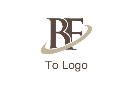 letters B and F with a planetary ring