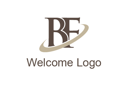 letters B and F with a planetary ring